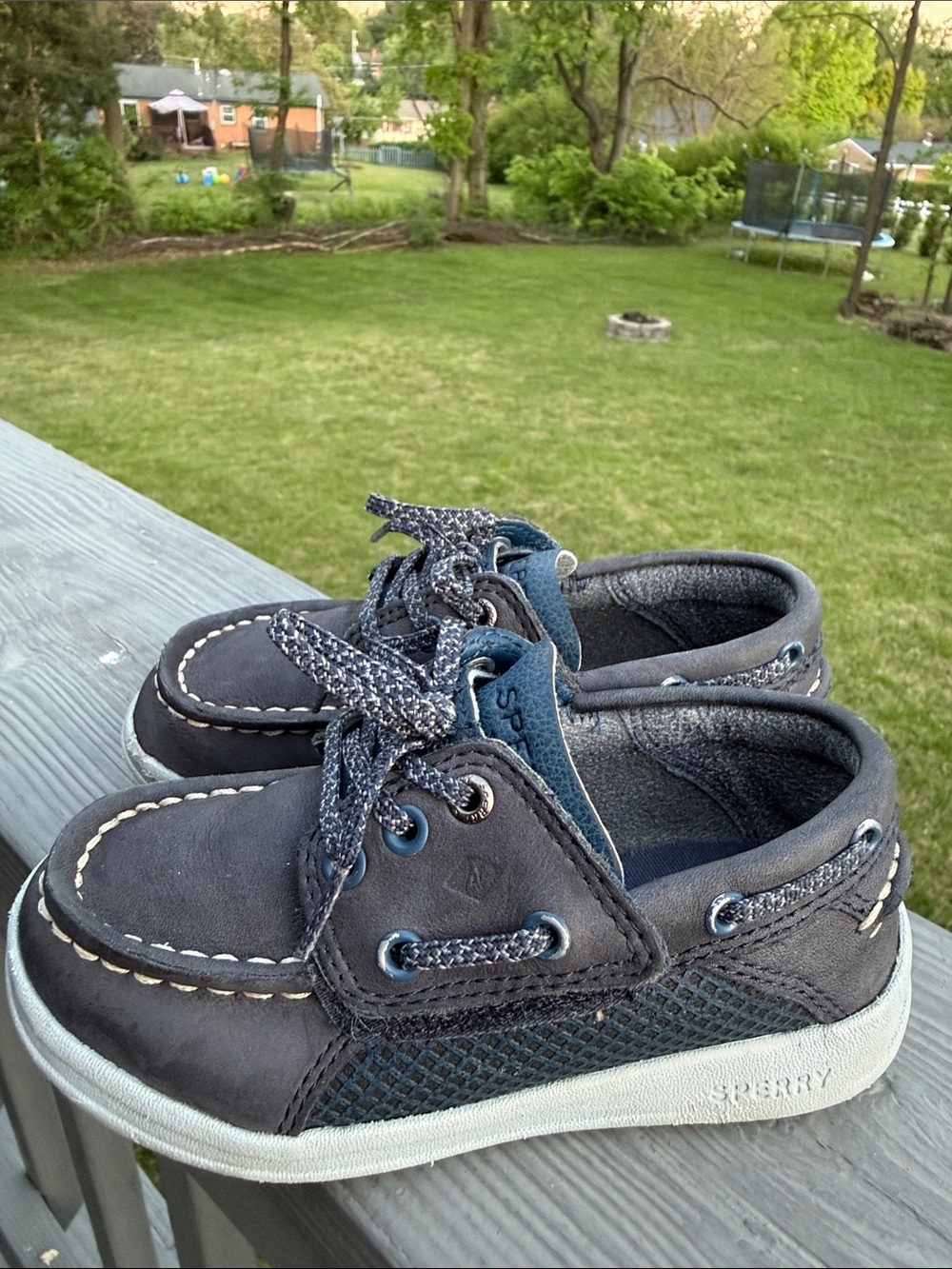 Sperry Toddler Boys Leather Slide Loafers (Size: 9M)(EUC)